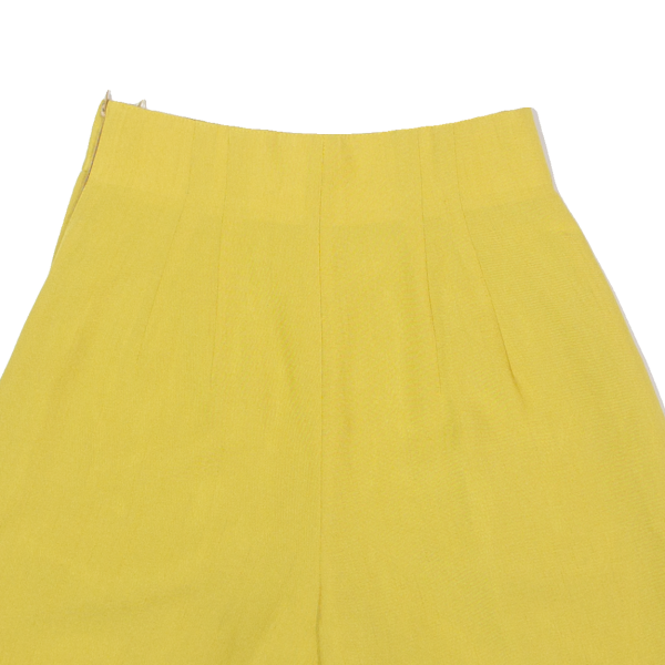 FIR Pleated Womens Casual Shorts Yellow Slim 90s M W25 For Sale