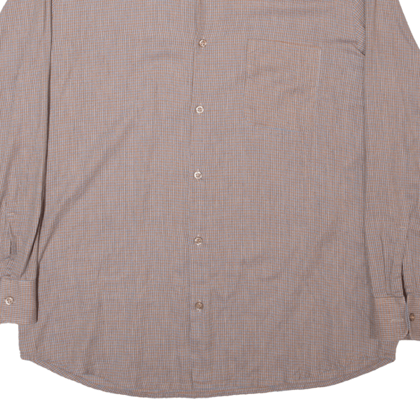 BAOR Mens Shirt Brown Striped Long Sleeve L Online Sale