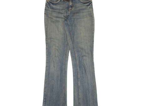 ZERO Belted Womens Jeans Blue Regular Bootcut W28 L35 Sale