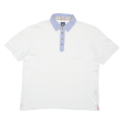 PIERRE CARDIN Mens Polo Shirt White L Discount