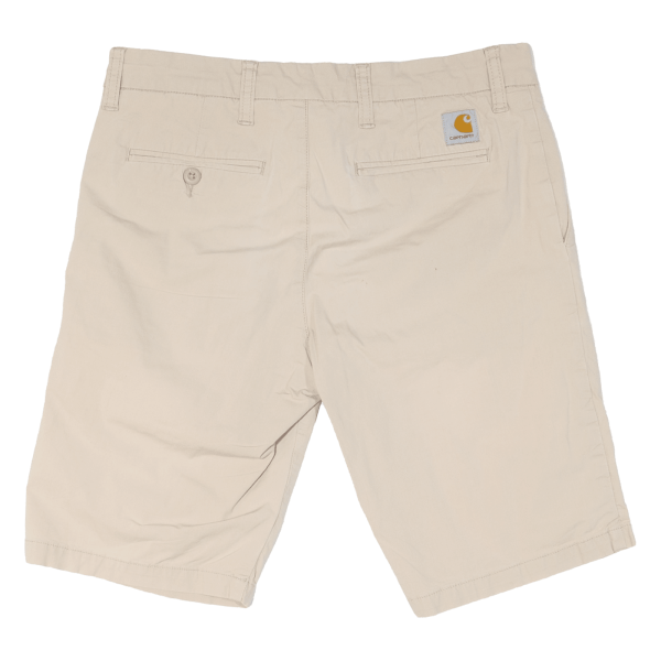 CARHARTT WIP Mens Chino Shorts Beige M W30 Fashion