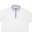 PIERRE CARDIN Mens Polo Shirt White L Discount