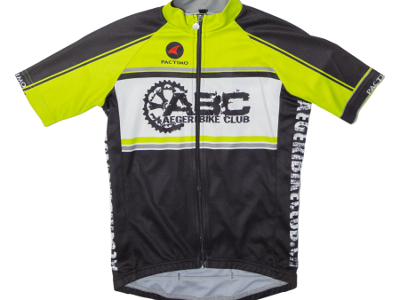 ABC Cycling Shirt Full Zip Boys Jersey Green High Neck S For Sale