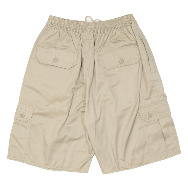 EXPLORER Mens Utility Shorts Beige 90s M W28 Supply