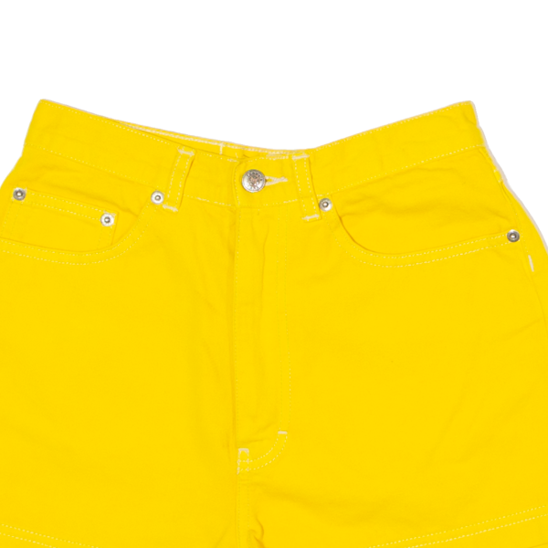 TEDDY S Womens Denim Shorts Yellow Slim 90s XS W25 For Discount