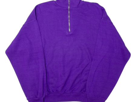 SWITCHER Mens Sweatshirt Purple 1 4 Zip M Online