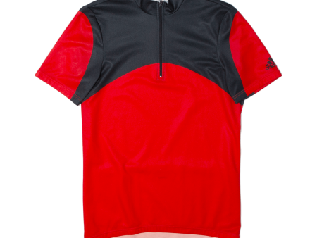 ADIDAS Cycling Shirt Mens Jersey Red 1 4 Zip M Online Sale