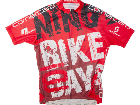 89 SPORTS Cycling Full Zip Mens Jersey Red High Neck S Online