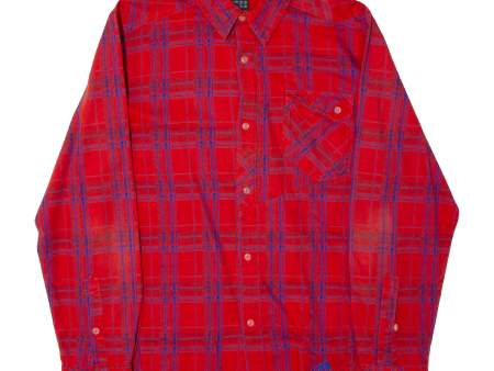 ADIDAS Mens Shirt Red Check Long Sleeve M For Sale