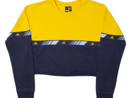 ADIDAS Cropped Womens Sweatshirt Yellow M Discount