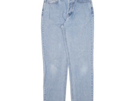 FINEST JEANS Womens Jeans Blue Regular Tapered W28 L31 Online Sale