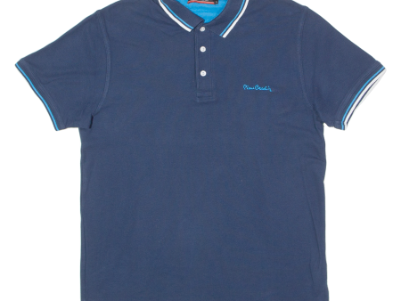 PIERRE CARDIN Mens Polo Shirt Blue L For Discount