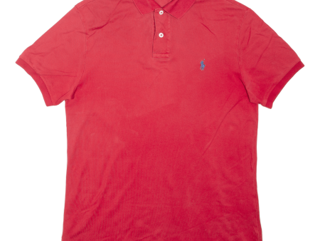 POLO RALPH LAUREN Slim Fit Mens Polo Shirt Red L Cheap