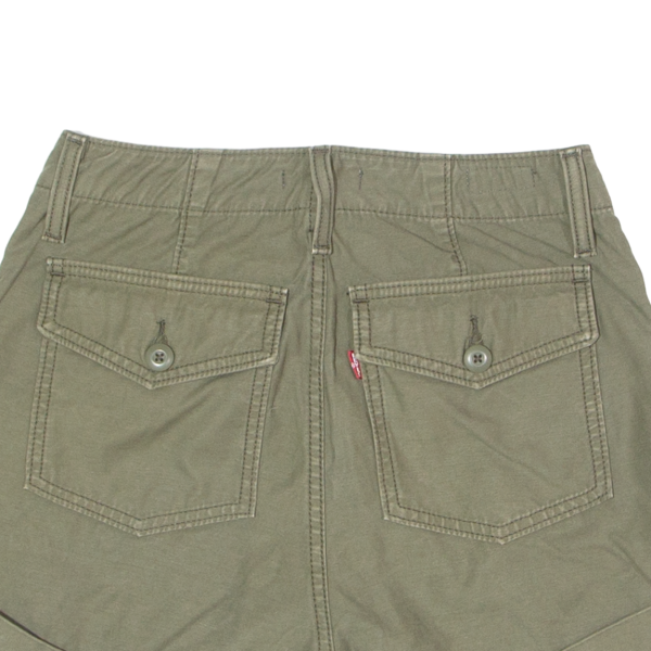 LEVI S Ribcage BIG E Womens Chino Shorts Green Slim S W28 Online