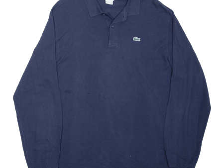 LACOSTE Mens Polo Shirt Blue Long Sleeve 2XL Online