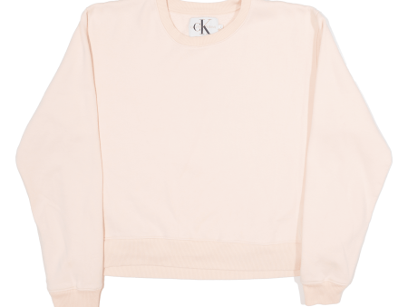 CALVIN KLEIN JEANS Womens Sweatshirt Pink L For Cheap