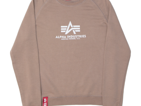 ALPHA INDUSTRIES Mens Sweatshirt Brown S Supply