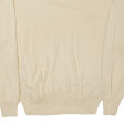 HALTON HARRY Womens Jumper Beige V-Neck Tight Knit L For Cheap