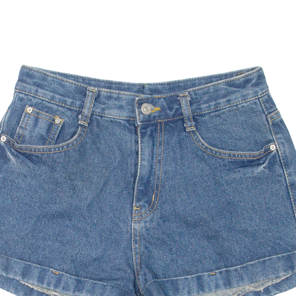 STRAWBERRY LEAVES Womens Denim Shorts Blue 90s S W27 Online now