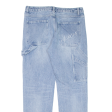 ALL ACCESS Carpenter Girls Jeans Blue Relaxed Tapered Stone Wash W30 L27 Online Hot Sale