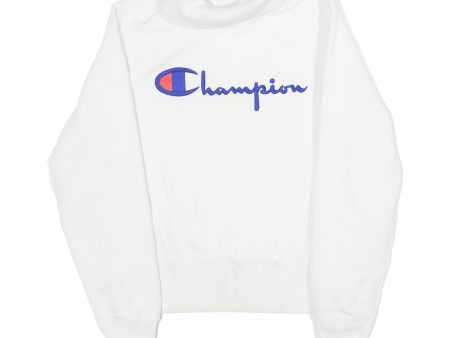 CHAMPION REVERSE WEAVE Womens Sweatshirt White Roll Neck S Online Sale