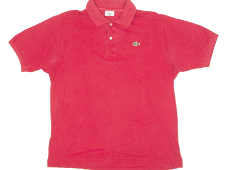 LACOSTE Mens Polo Shirt Red L For Discount