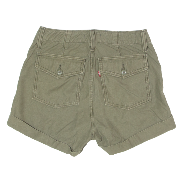 LEVI S Ribcage BIG E Womens Chino Shorts Green Slim S W28 Online