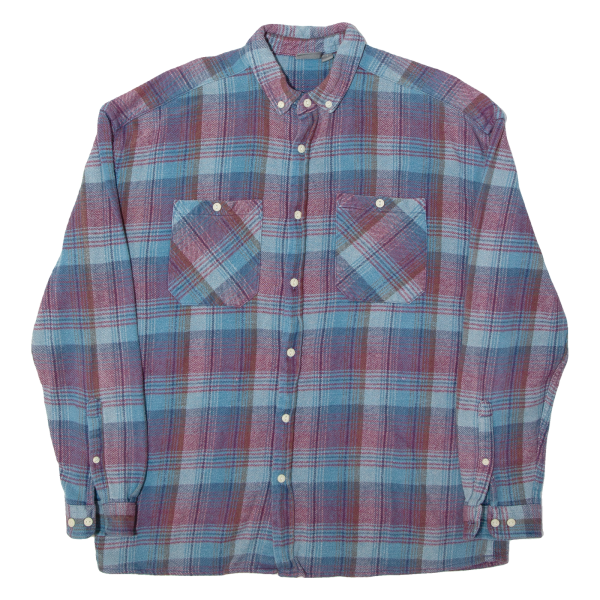 ASOS Mens Shirt Blue Check Long Sleeve S Sale