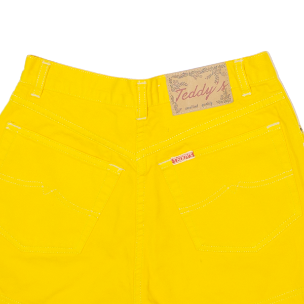 TEDDY S Womens Denim Shorts Yellow Slim 90s XS W25 For Discount