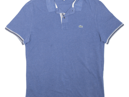 LACOSTE Slim Fit Mens Polo Shirt Blue M For Discount