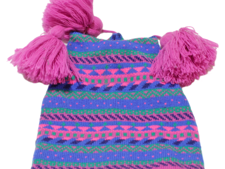 Bobble Girls Beanie Pink Fair Isle For Sale