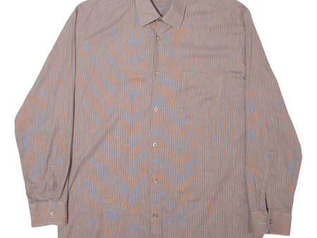 BAOR Mens Shirt Brown Striped Long Sleeve L Online Sale