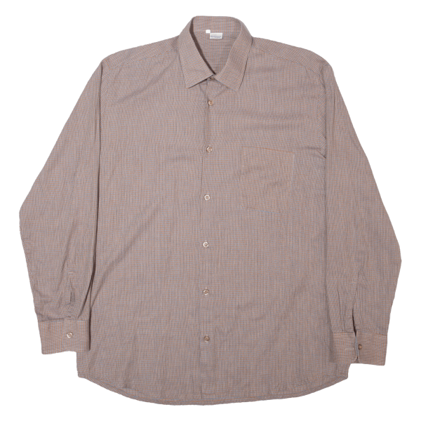 BAOR Mens Shirt Brown Striped Long Sleeve L Online Sale