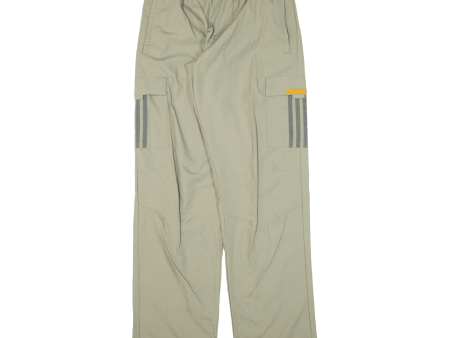 ADIDAS Cargo Mens Trousers Green Loose Straight W26 L32 Online now