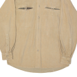 CAMEL COLLECTION Mens Plain Shirt Beige Long Sleeve M For Cheap