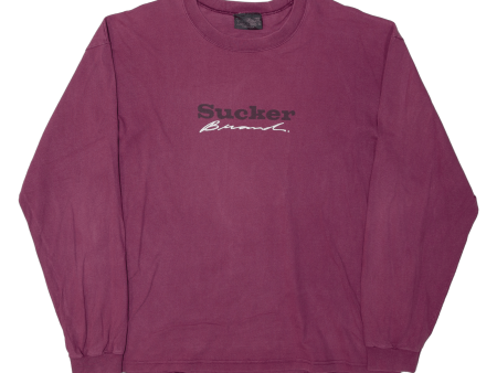 SUCKER BRAND Womens Sweatshirt Maroon XL Discount