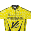 TZAMO Cycling Shirt Full Zip Mens Jersey Yellow High Neck M Cheap