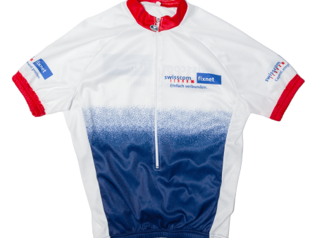 VELOTEX Cycling Shirt Mens Jersey White 1 2 Zip L Online Sale