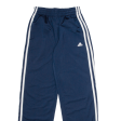 ADIDAS Boys Track Pants Blue Straight L W24 L30 Fashion