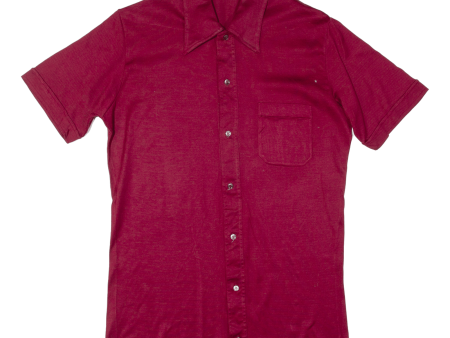 BERTIE Mens Plain Shirt Red M For Cheap