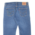 LEVI S Low Sloutch Crop Womens Jeans Blue Regular Straight Stone Wash W31 L21 Online Sale