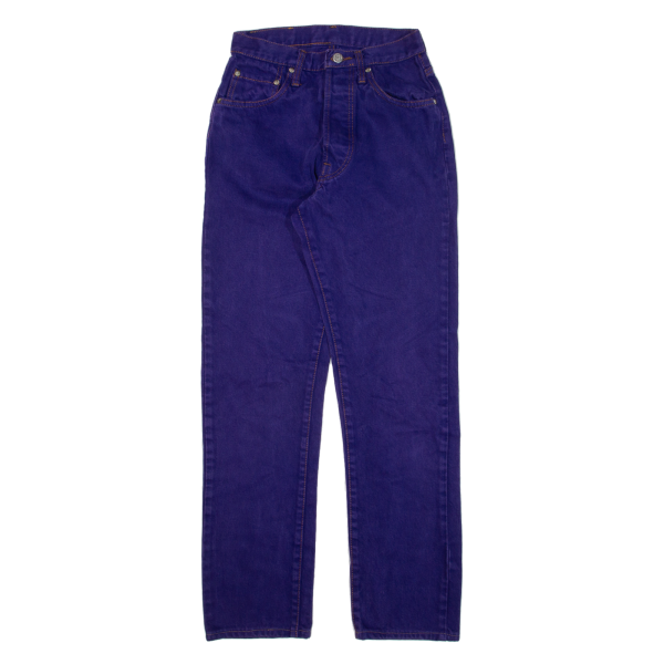 CIMARRON Womens Jeans Purple Regular Straight W24 L28 Hot on Sale