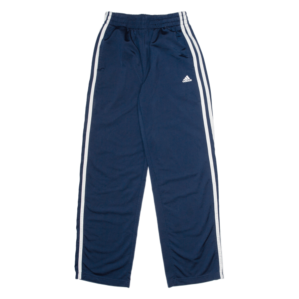 ADIDAS Boys Track Pants Blue Straight L W24 L30 Fashion