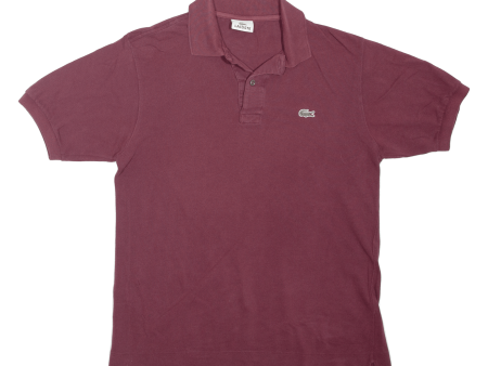 LACOSTE Mens Polo Shirt Maroon S Online now