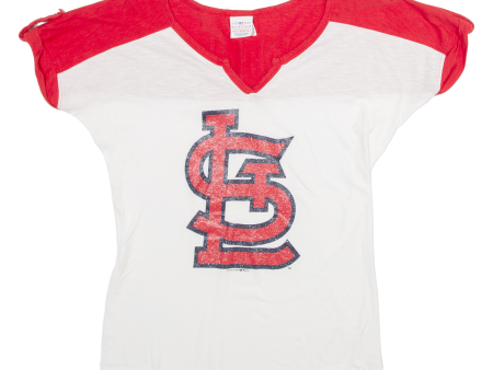 5TH & OCEAN St. Louis Cardinals Womens T-Shirt White USA V-Neck M Cheap