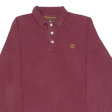 TIMBERLAND Mens Polo Shirt Maroon Long Sleeve M Fashion