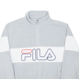 FILA Womens Fleece Grey 1 4 Zip S Fashion