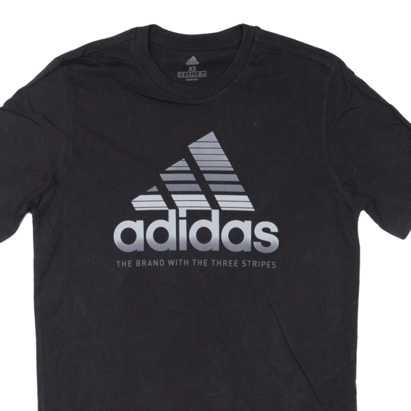 ADIDAS Mens T-Shirt Black XS For Sale