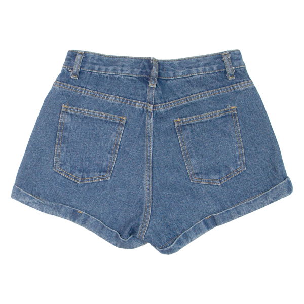 STRAWBERRY LEAVES Womens Denim Shorts Blue 90s S W27 Online now