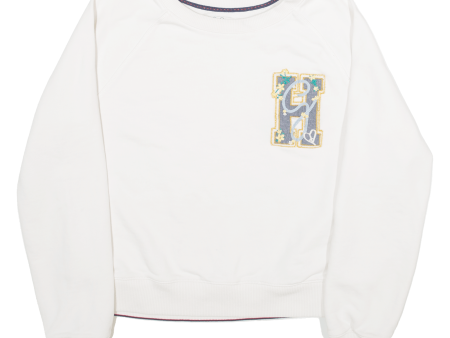 TOMMY HILFIGER GiGi Hadid Womens Sweatshirt White XS Hot on Sale